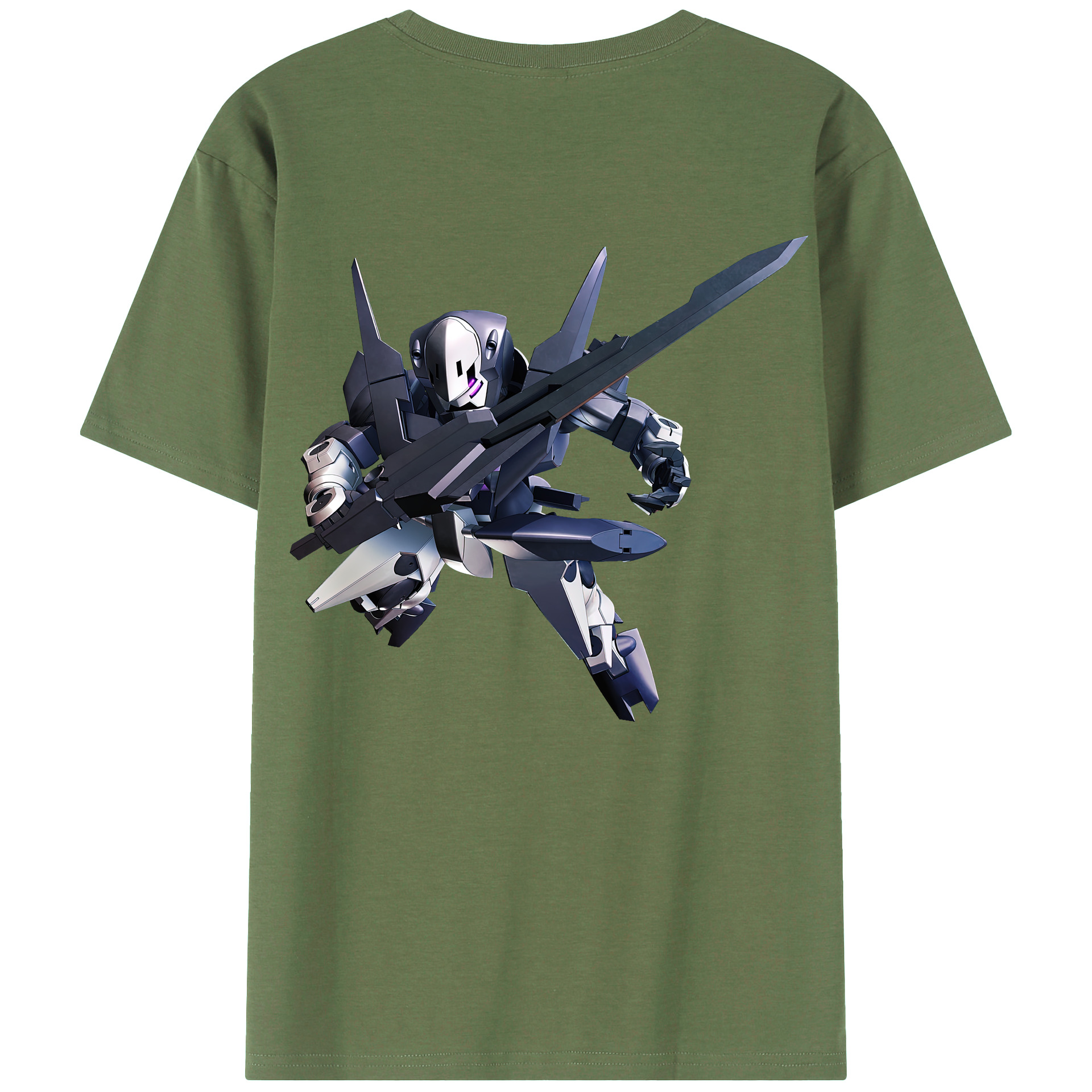 （画像用） 機動戦士ガンダム Mobile Suit Gundam 綿100％ メンズ半袖Tシャツ（バックプリント） 通気性